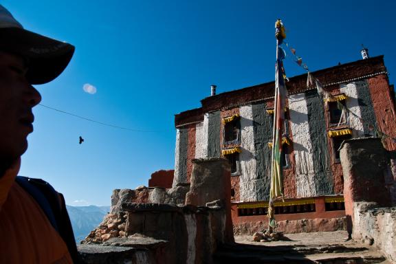 Monastère sakya de Thupten Shedrup Dhargyeling à Tsarang au Mustang au Népal
