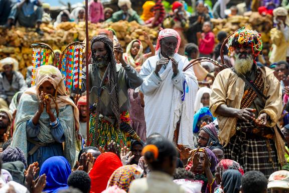 Accueil des pèlerins de Sheikh Hussein en Éthiopie