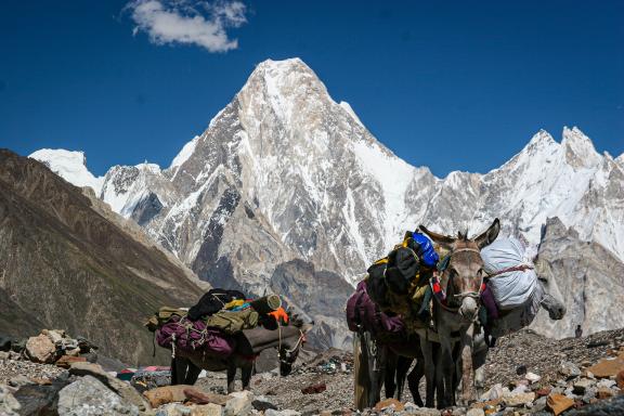 Trek CB K2 vue Gasherbrum 4 au Pakistan