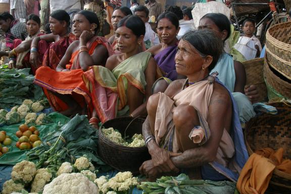 Randonnée vers un marché hebdomadaire dans le Bastar au sud du Chhattisgarh