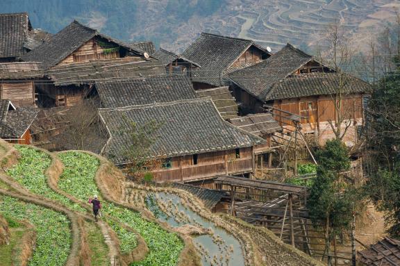Trekking vers le village de Jiabang au Guizhou oriental