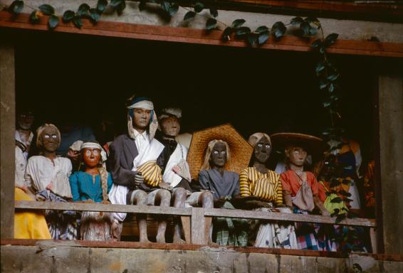 Découverte des effigies des morts dans une falaise du pays toraja