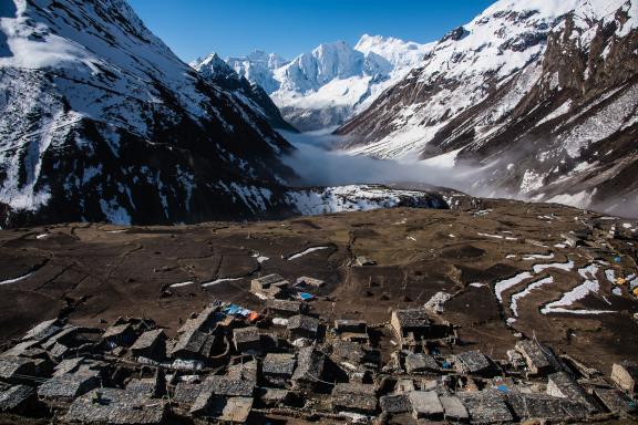 Village de Samdo, tour du Manaslu au Népal