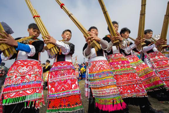 Randonnée vers la danse de la lune des Miao Blanc au Guizhou