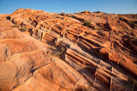 Trekking au coeur des formations rocheuses aux États-Unis