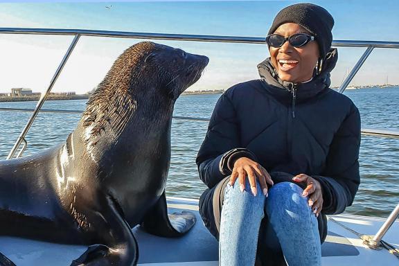 Rencontre avec une otarie audaieuse sur l'Atlantique