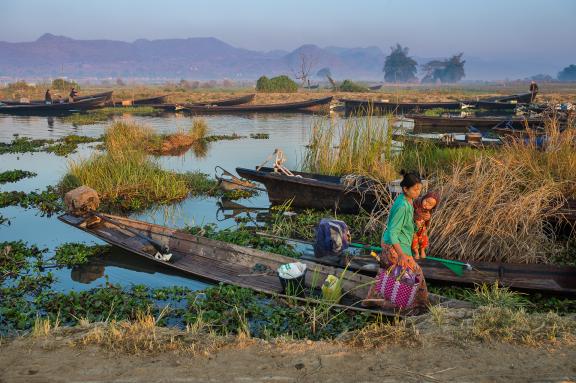 Voyage vers le marché de Sagar sur le lac Inlé