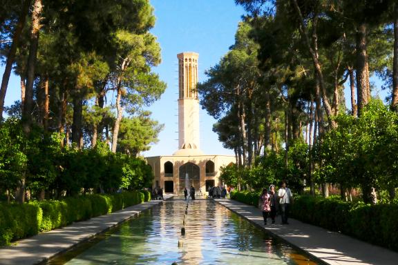 Randonnée vers la tour du vent de la maison Bagh-e Doulat Abad