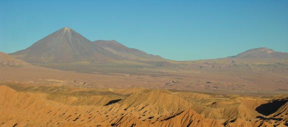 Vue des gorges du diable dans la vallée de la lune près de San Pedro de Atacama au Chili