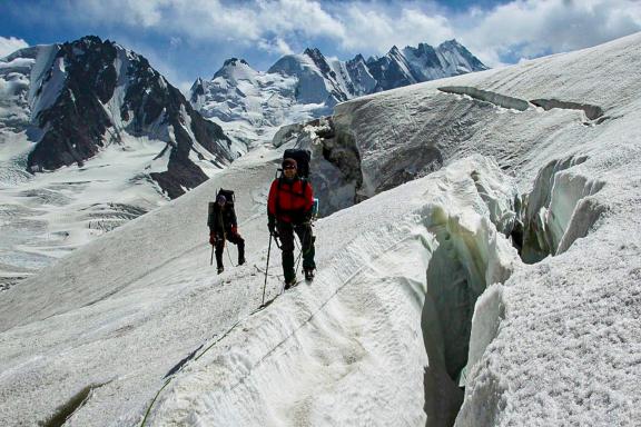 Trek expedition sur le glacier Fedtchenko au Tadjikistan