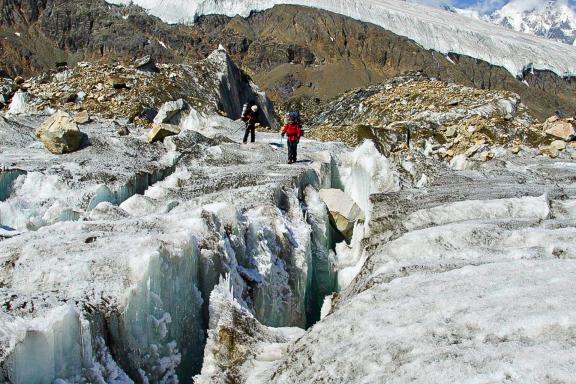 Trek et randonnée galciaire sur le glacier Grum Grizhimaylo Asie centrale