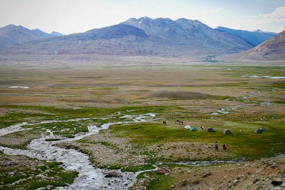 Trekking et bivouac au lac Chaqmaqtin au Wakhan