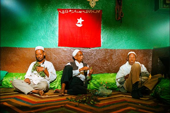 Rencontre avec des hommes "broutant" du khat à Harar