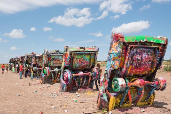 Voyage découverte de Cadillac Ranch le long de la Route 66 aux États-Unis