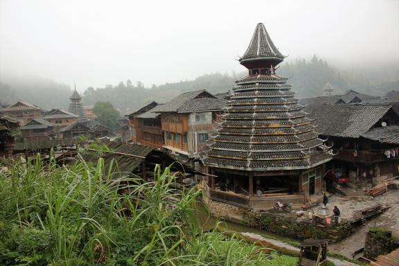 Trek vers un village dong et ses tours du tambour au Guizhou oriental