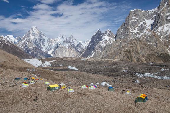 campement du Goro II sur le Baltoro au pakistan