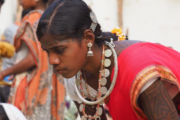 Rencontre avec une femme du peuple maria au Bastar au sud du Chhattisgarh