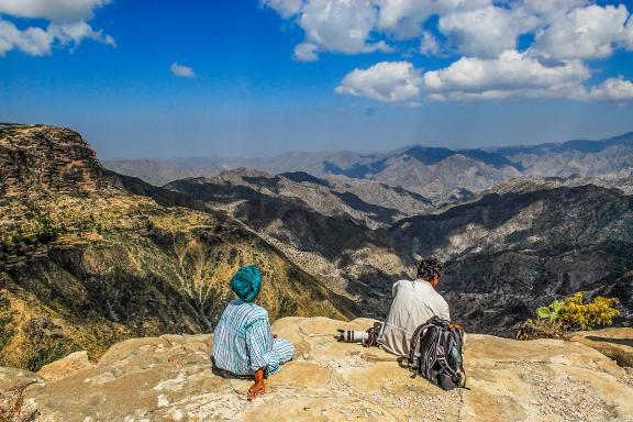 Contemplation du paysage des montagnes du Tigray