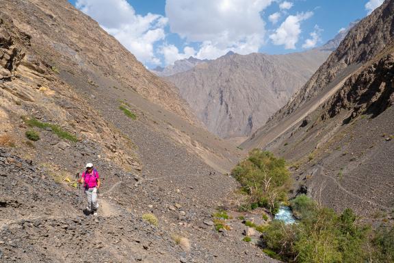 Trek dans la vallée de Bartang vers le village de Jizev