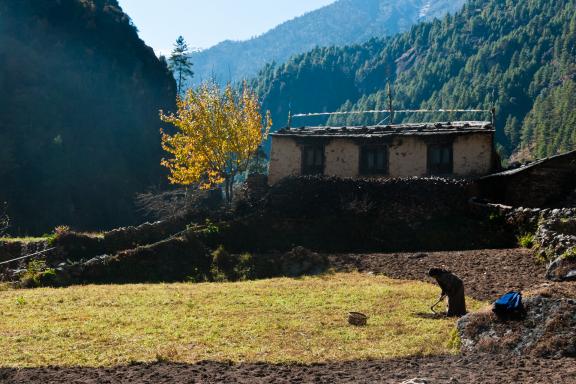 Village de Monjo dans la région de l’Everest au Népal