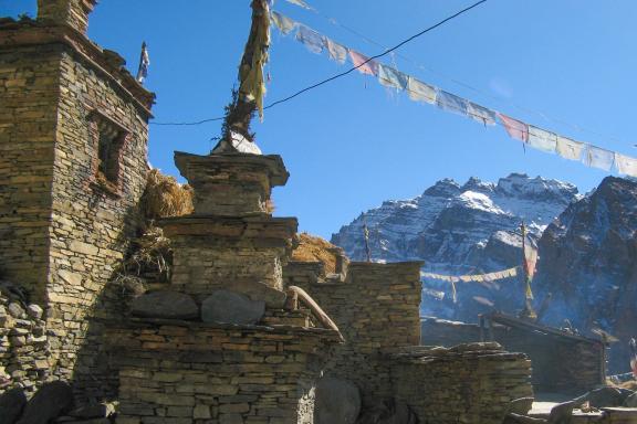 Village de Naar dans la région des Annapurnas au Népal