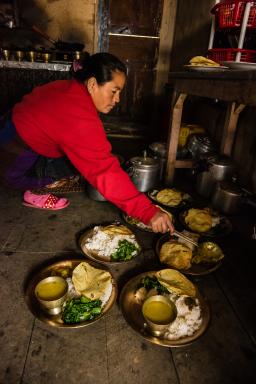 Dans la région des Annapurnas au Népal