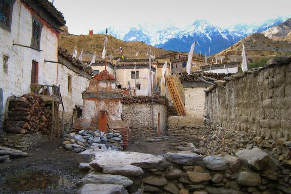 Kagbeni dans la région des Annapurnas au Népal