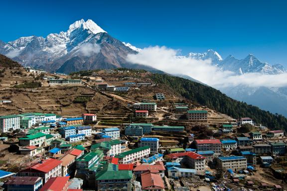 Namche Bazar à 3440 m dans la région de l’Everest au Népal