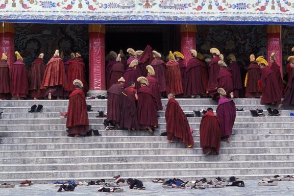 Monastère au Tibet oriental en Chine