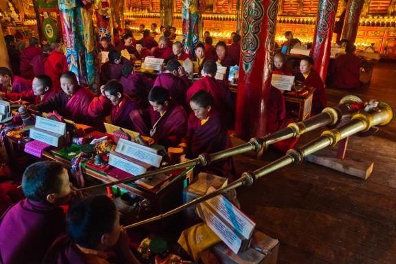 Cérémonies religieuses au Tibet oriental en Chine