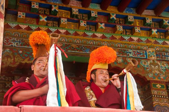 Cérémonies religieuses (Cham) au Tibet oriental en Chine