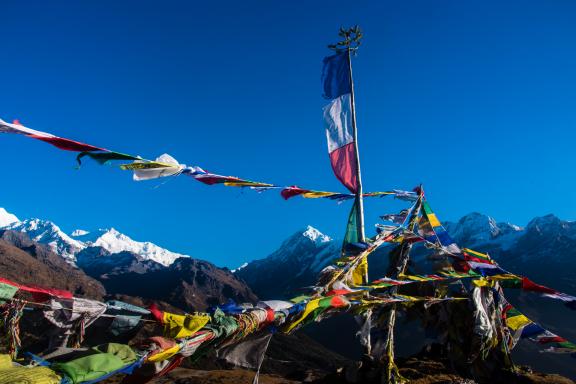 Belvédère de Dzongri pendant le trek du Gocha-la au Sikkim en Inde