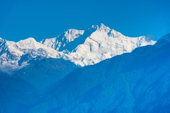 Vue sur le Kangchenjunga à Pelling au Sikkim en Inde