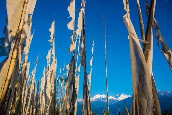 Vue sur le Kangchenjunga à Pelling au Sikkim en Inde