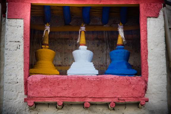 Palais royal de Shey au Ladakh en Himalaya en Inde