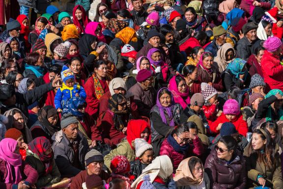 Cérémonie bouddhiste dans un monastère du Ladakh