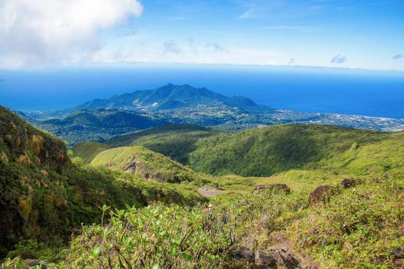 randonnée à la Soufrière - vue du sommet