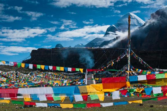 Tarboche au pied du mont Kailash au Tibet en Chine