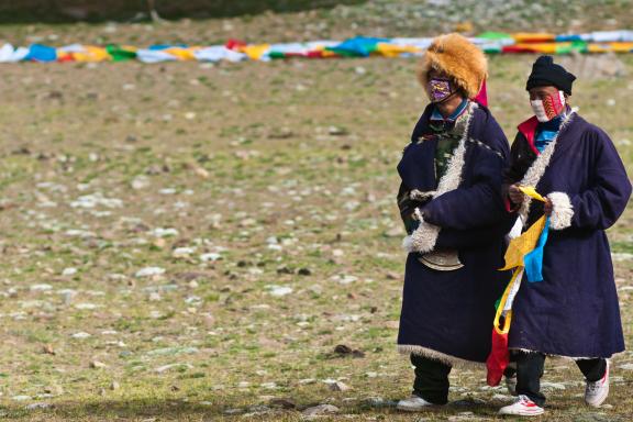Tarboche au pied du mont Kailash au Tibet en Chine