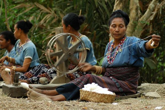 Rencontre de villageoises du peuple ngadha sur l'île de Flores