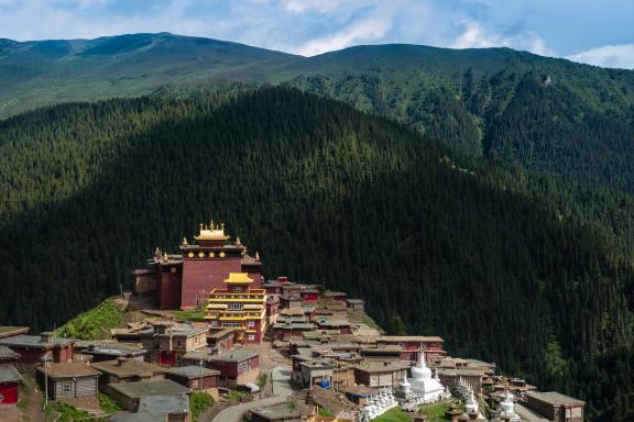 Monastère de Pelpung au Tibet oriental en Chine