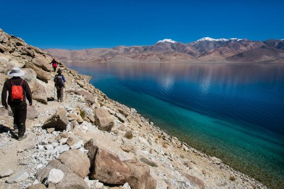 Lac Tsomoriri au Rupshu Changtang au Ladakh en Inde