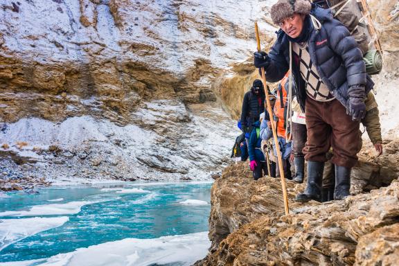 Chadar, le trek sur la rivière gelée au Ladakh Zanskar en Inde