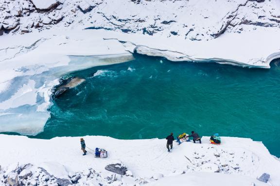 Chadar, le trek sur la rivière gelée au Ladakh Zanskar en Inde