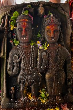 Le temple Annapurna, lieu de mariage de Shiva et Parvati à Trijugi Narayan en Inde