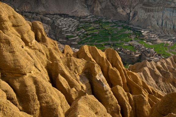 Village de Tetang au Mustang au Népal