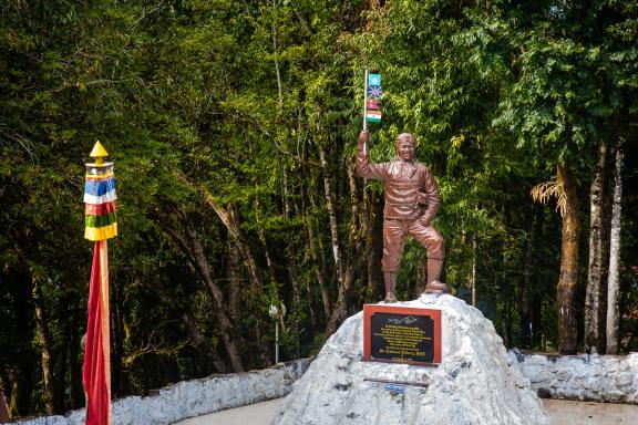 Statue de Tenzin Norgay à Darjeeling en Inde