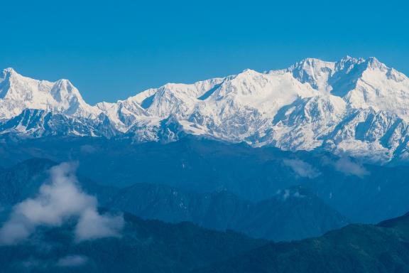 Vue sur le Kangchenjunga au Sikkim en Inde