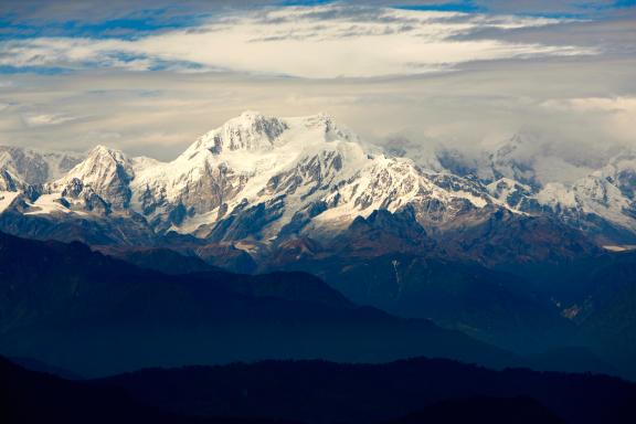 Vue sur le Kangchenjunga au Sikkim en Inde
