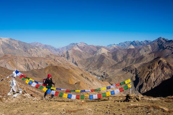 Passage d’un col himalayen au Ladakh-Zanskar en Inde